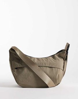 ASOS DESIGN ASOS DESIGN nylon crossbody bag in stone-Neutral