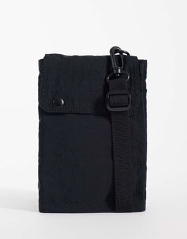 ASOS DESIGN ASOS DESIGN nylon phone cross body pouch in black