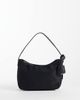 ASOS DESIGN ASOS DESIGN nylon shoulder bag with detachable key charm in black - 1
