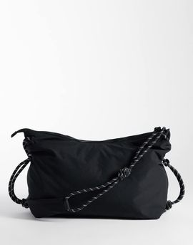 ASOS DESIGN ASOS DESIGN nylon slouchy sling crossbody bag in black