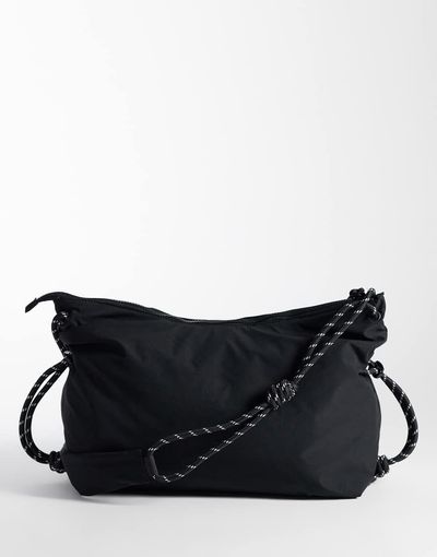 ASOS DESIGN ASOS DESIGN nylon slouchy sling crossbody bag in black