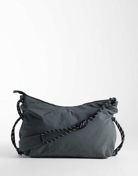 ASOS DESIGN ASOS DESIGN nylon slouchy sling crossbody bag in gray
