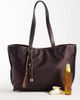 ASOS DESIGN ASOS DESIGN nylon tote bag with detachable charm in chocolate-Brown - 2