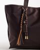 ASOS DESIGN ASOS DESIGN nylon tote bag with detachable charm in chocolate-Brown - 3