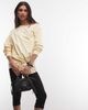 ASOS DESIGN ASOS DESIGN off-shoulder blouson waist tee in lemon-Yellow - 1