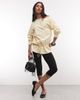 ASOS DESIGN ASOS DESIGN off-shoulder blouson waist tee in lemon-Yellow - 2