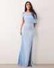 ASOS DESIGN ASOS DESIGN off-shoulder ruched detail maxi dress in sky blue - 1