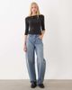 ASOS DESIGN ASOS DESIGN off-shoulder with lace trim long sleeve top in black - 2