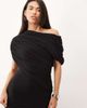 ASOS DESIGN ASOS DESIGN off-shoulder wrap bodice detail maxi dress with train in black - 1