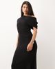 ASOS DESIGN ASOS DESIGN off-shoulder wrap bodice detail maxi dress with train in black - 3