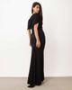 ASOS DESIGN ASOS DESIGN off-shoulder wrap bodice detail maxi dress with train in black - 4
