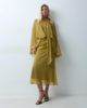 ASOS DESIGN ASOS DESIGN off shoulder chiffon cape maxi dress with scarf in ochre-Yellow - 4