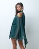 ASOS DESIGN ASOS DESIGN off shoulder chiffon cape mini dress with scarf in teal-Blue - 1