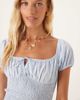 ASOS DESIGN ASOS DESIGN off shoulder mini dress with shirring body in blue gingham-Multi - 2