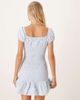ASOS DESIGN ASOS DESIGN off shoulder mini dress with shirring body in blue gingham-Multi - 3