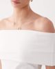 ASOS DESIGN ASOS DESIGN off the shoulder fold over top in white - 3