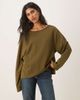 ASOS DESIGN ASOS DESIGN off the shoulder long sleeve tee in dark olive-Green - 1