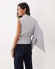 ASOS DESIGN ASOS DESIGN one draped sleeve jersey top in gray - 4