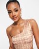 ASOS DESIGN ASOS DESIGN one shoulder bikini top in pretty tile print-Multi - 3