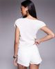 ASOS DESIGN ASOS DESIGN one shoulder boucle knit top in ecru-White - 4