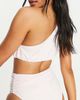 ASOS DESIGN ASOS DESIGN one shoulder drape bikini top in pink oyster - 2