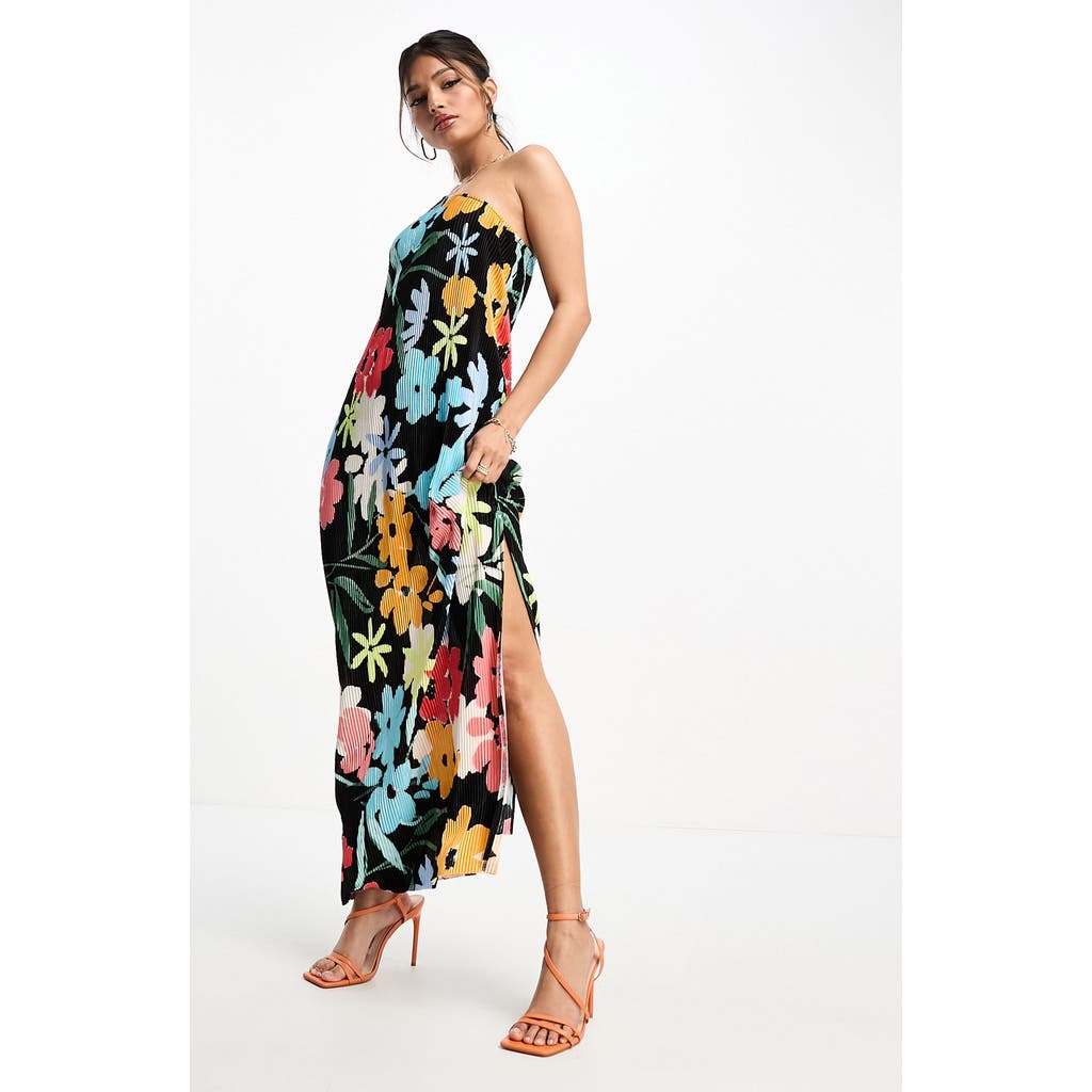ASOS DESIGN ASOS DESIGN One Shoulder Long Sleeve Plissé Dress