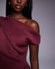 ASOS DESIGN ASOS DESIGN one shoulder midi dress in dark cherry in scuba-style fabric-Red - 3