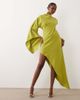 ASOS DESIGN ASOS DESIGN one sleeve high neck maxi dress with asymmetric hem in Light Green - 1