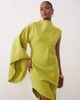 ASOS DESIGN ASOS DESIGN one sleeve high neck maxi dress with asymmetric hem in Light Green - 2