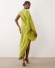 ASOS DESIGN ASOS DESIGN one sleeve high neck maxi dress with asymmetric hem in Light Green - 4