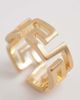ASOS DESIGN ASOS DESIGN open greek wave pattern ring in gold - 2