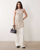 ASOS DESIGN ASOS DESIGN open stitch knit asymmetric top in mocha - part of a set-Neutral - 2