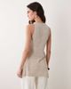 ASOS DESIGN ASOS DESIGN open stitch knit asymmetric top in mocha - part of a set-Neutral - 3