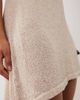 ASOS DESIGN ASOS DESIGN open stitch knit halter neck mini dress in mocha-Neutral - 3