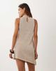 ASOS DESIGN ASOS DESIGN open stitch knit halter neck mini dress in mocha-Neutral - 4