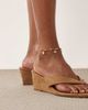 ASOS DESIGN ASOS DESIGN orange cord anklet with fish charms in gold tone - 1