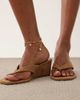 ASOS DESIGN ASOS DESIGN orange cord anklet with fish charms in gold tone - 4