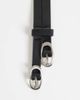 ASOS DESIGN ASOS DESIGN oval buckle faux leather double strap skinny belt in black - 3