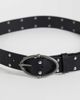 ASOS DESIGN ASOS DESIGN oval buckle studded faux leather belt in black - 2