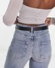 ASOS DESIGN ASOS DESIGN oval buckle waist and hip jeans belt in black - 2