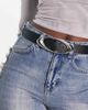 ASOS DESIGN ASOS DESIGN oval buckle waist and hip jeans belt in black - 4