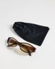 ASOS DESIGN ASOS DESIGN oval wrap sunglasses in crystal brown - 3