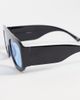 ASOS DESIGN ASOS DESIGN oversized aviator sunglasses in black with blue lens - 2