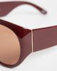 ASOS DESIGN ASOS DESIGN oversized aviator sunglasses in tonal red-Brown - 3
