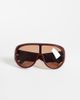 ASOS DESIGN ASOS DESIGN oversized aviator sunglasses in tonal red-Brown - 4