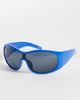 ASOS DESIGN ASOS DESIGN oversized aviator wrap sunglasses in blue - 1