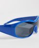 ASOS DESIGN ASOS DESIGN oversized aviator wrap sunglasses in blue - 3