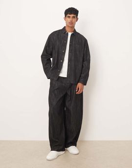 ASOS DESIGN ASOS DESIGN oversized baggy jeans in raw wash - part of a set-Black