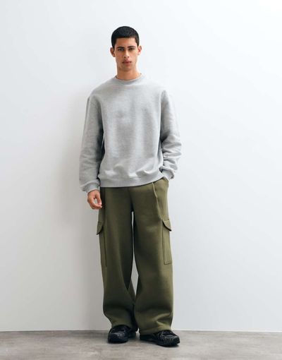 ASOS DESIGN ASOS DESIGN Oversized balloon jogger w/ pleat & cargo pocket in poly cotton-Green