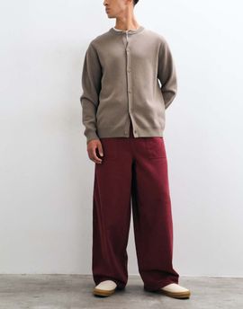 ASOS DESIGN ASOS DESIGN oversized balloon trouser in washed berry-RED